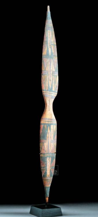 Polychrome wooden bow, Modoc People (Northern California) 19th century.from Artemis Gallery