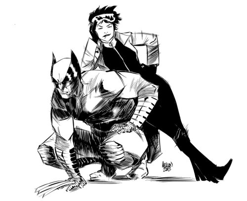 Wolverine and Jubilee by kevinmellon