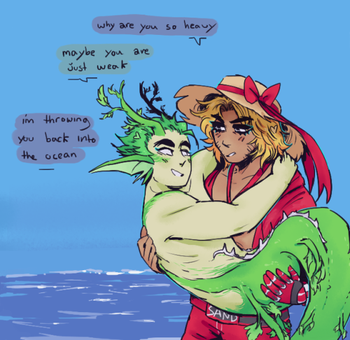 i have a billion fish aus and mermay seems like a good time 2 draw stuff for At Least One Of Them, ,