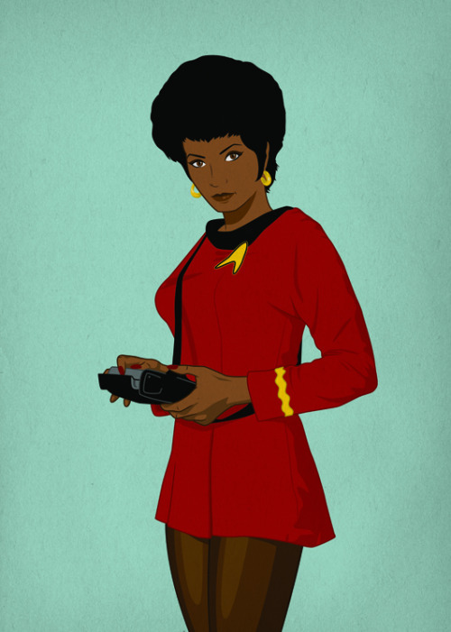 geek-art:  Geek-Art.net : Final Frontier, the Artshow premieres tonight at Le Dernier Bar Avant la Fin du Monde in Paris ! Art : Uhura by Yves Jo Malgorn