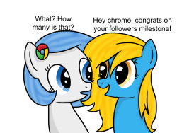 ask-googlechrome:  YAAAAY THANK YOU EVERYPONY!!!!