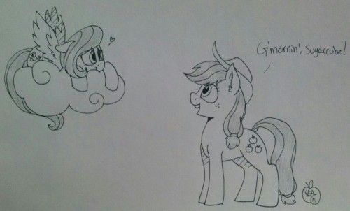 notenoughapples:  Inktober day 5   Relationships are spooky, right?   x3 D’aww~ <3