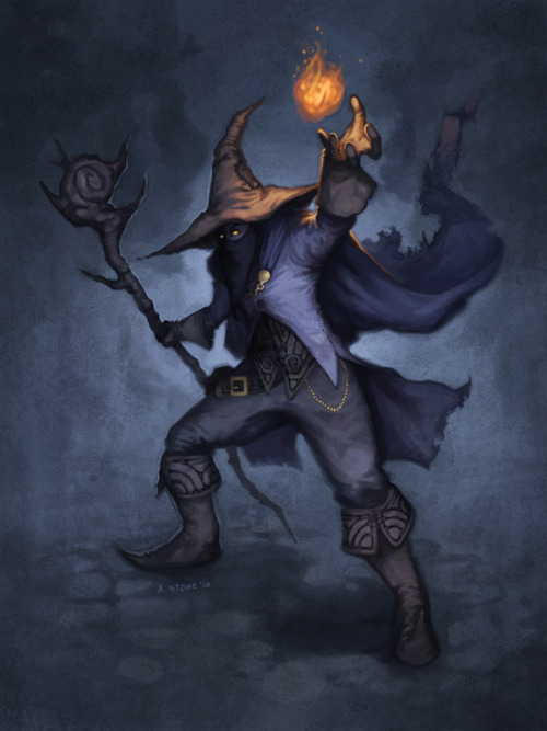 wearemage: Black Mage by alexstoneart