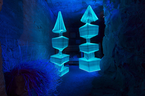 projectorss: Light sculptures - Waiting to be found by Hannu Huhtamo on Flickr.