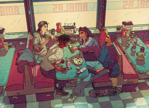 Milkshakes and CoffeeAran and his friends.A whole story needs more characters than just two boys in 