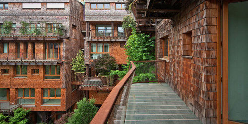 asylum-art: Urban Treehouse Uses 150 Trees To Protect Residents From Noise And Pollution  Luciano Pia, an architect in Italy, has a beautiful vision for how people and nature can live together even in a thoroughly urban landscape. 25 Verde, an apartment