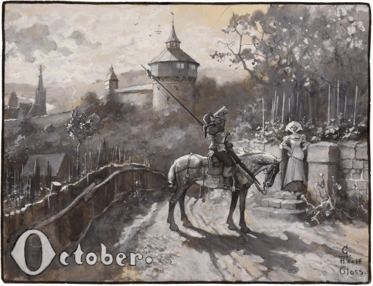 catonhottinroof:  Gustave Adolf Closs (1864 - 1938) Die zwölf Monate. Januar bis Dezember.   