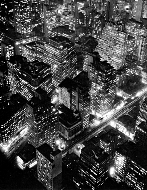 onlyoldphotography:  Berenice Abbott: Nightview, New York, 1932 