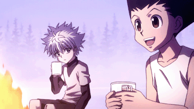 Hunter x Hunter + Killua looking at Gon - Tumbex