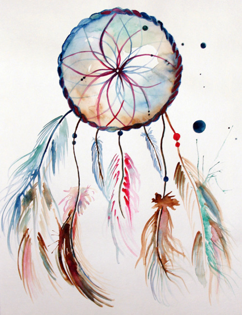 Jessica Woodson’s watercolor paintings reflect her fascination with Native American traditions