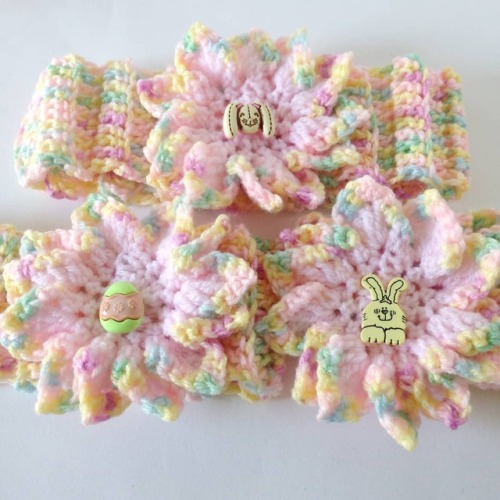 Easter Bunny Headbands! Soft And Squishy, In Delicious Springy Colours, With Coordinating Flower And