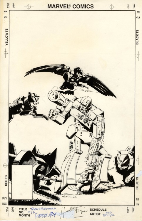 the cover to The Transformers (1984) #25 by Herb Trimpe