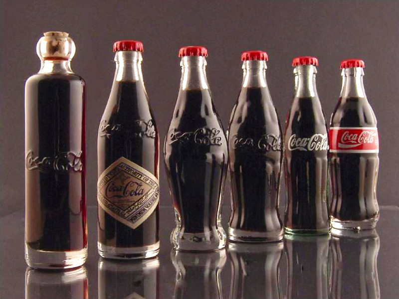 20th-century-man:  Evolution of the Coca-Cola glass bottle. 