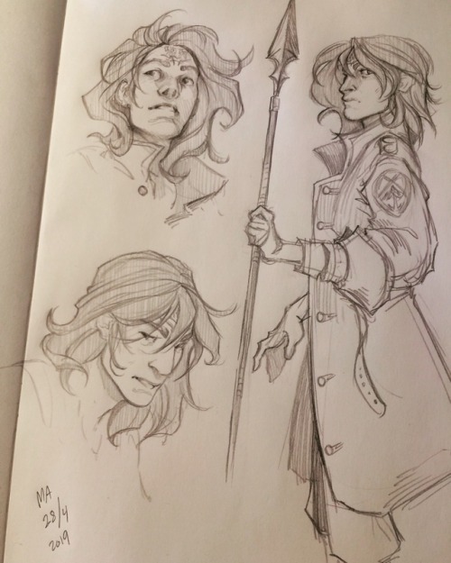 monsiearts:Words of Radiance is so great! Did some Kaladin doodles as I listened to the audiobook.
