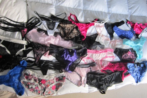 always-eager: Someone asked to see my collection of panties.. here you go :) Cool. Blue ones bottom 