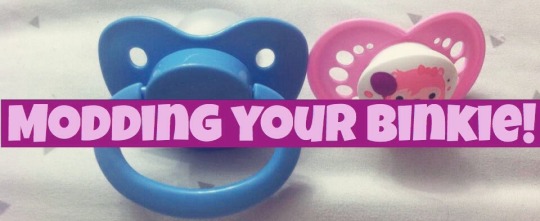 crayola-crybaby:  I just got my first adult binkie, and of course the first thing I wanna do is tear it apart and make it look cute! I don’t know about you, but I much prefer the super cute MAM brand guards to the plain, solid colored ones most pacifiers