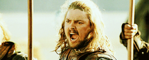 tolkiensource:middle-earth meme | [2/4] men → éomerNow is the hour! Riders of Rohan! Oaths you have 