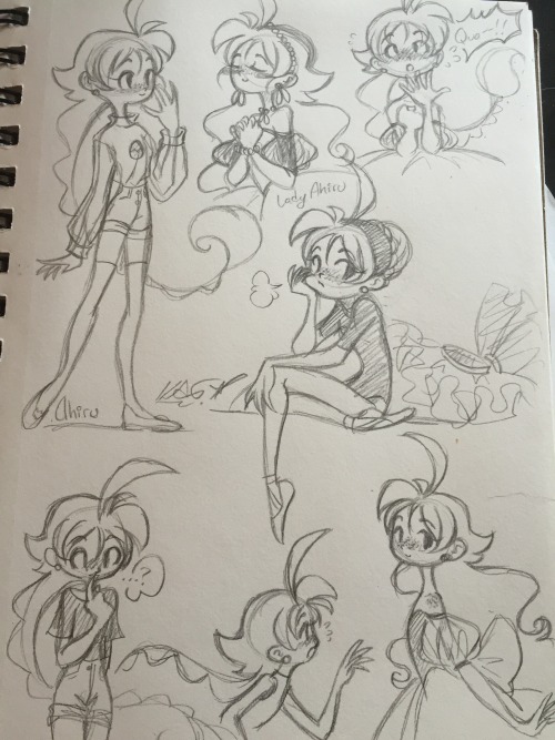 blue-starr-in-the-sky-port:I doodled a lot of Ahiru. She cute.~ Starr