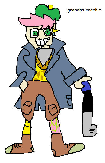 Purposefully badly drawn MSpaint fan art of Coach by 
Gneissround