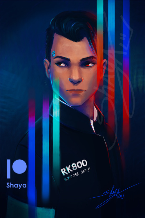 shayafury: Connor  Connor in my art style Fan Art of Connor from Detroit Become human in my art