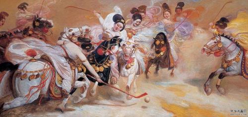 siumerghe:Tang dynasty women playing polo, paintings by Wang KeweiThe word polo is thought to derive