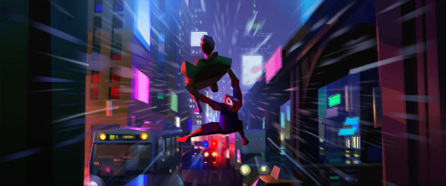 Spider-Man: Into the Spider-Verse ( art dump part  4/4 )some samples of sequence color/lighting