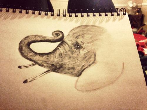 jjzzpp:Working on this elephantBe sure to follow me for more original drawings and stuff!www.jjzzpp.
