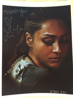 the100charityproject:  Our next auction item is up on the #MAYWeMeetAgain auction. It’s a fan art donated to us by andisawhimdead​ and signed by Lindsey Morgan. 
