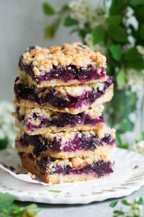 Porn photo sweetoothgirl:    Blueberry Crumb Bars