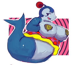 darky03:  an old rough draft   pic of eveyones(well…my favorite) Dolphin with some sizable floating devices~  Reblog