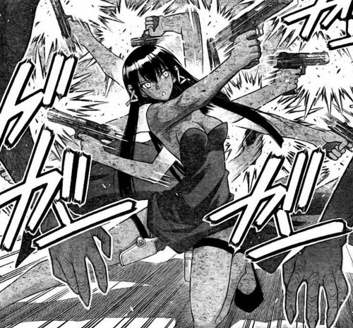 otakelley:  31 Day Negima Challenge, Day 4: “Favorite female side character”. “Commander” Mana Tatsumiya, because she’s SUCH. A. BADASS. Shall I count the ways? -She took down dozens of yokai at once in Kyoto, saving the main characters’ asses