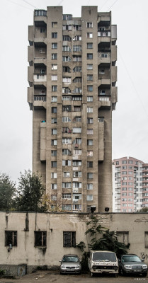 socialistmodernism:  Housing building,Albisoara, Chisinau, Moldova,built in 70-s 