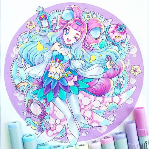 nekohunsou:キュアラメール She is new Precure✨✨I really love her design ✨✨ 追加戦士プリキュアのキュアラメール、デザインビジュアル魔法アイテム
