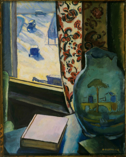 A través de la ventana por Samuel Halpert, 1918.