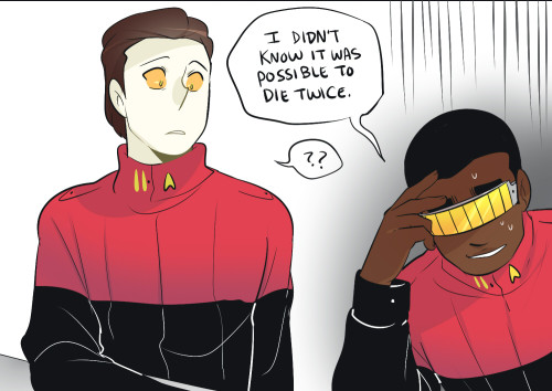 Pray for my boy Geordi for being this awkward bean