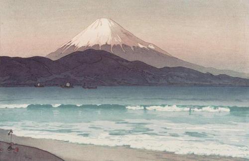 huariqueje:Fujiyama , Mt. Fuji from Miho   -     Yoshida Hiroshi , 1935Japanese, 1876-1950Colour pri