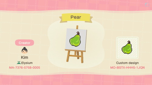 I received a request for the codes for my fruits and bell bag, so I’m putting them up now. :)&