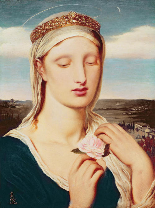 pre-raphaelisme: Rosa Mystica by Simeon Solomon, 1867