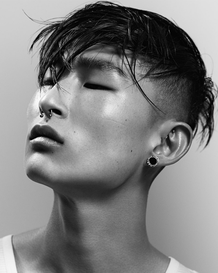 british-sangwoo:  Sang Woo Kim for Man About Town S/S 2014 shoot by James White.