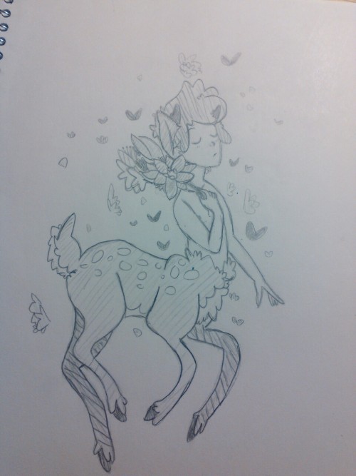 Drawing The Deer Child Like Always