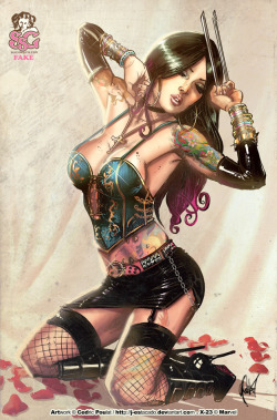 pinupgirlsart:  X23 SUPER SUICIDE GIRL by J-Estacado