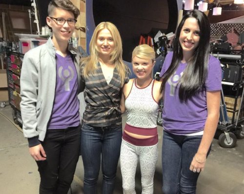 Behind the scenes with our intersex youth advocate @horriblesigns and our intersex youth coordi