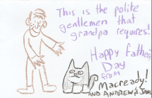 I made this card for my Dad for Father’s Day, because this is the type of person I turned out to be.