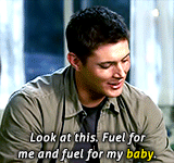 jaredandjensen:  Dean + “Baby” 