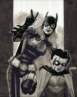 gothamart:  Batgirl And Robin by MahmudAsrar
