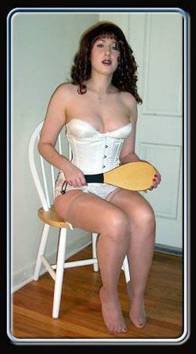 otkfme: My girlfriends gave me this new paddle because they know I spank you. So