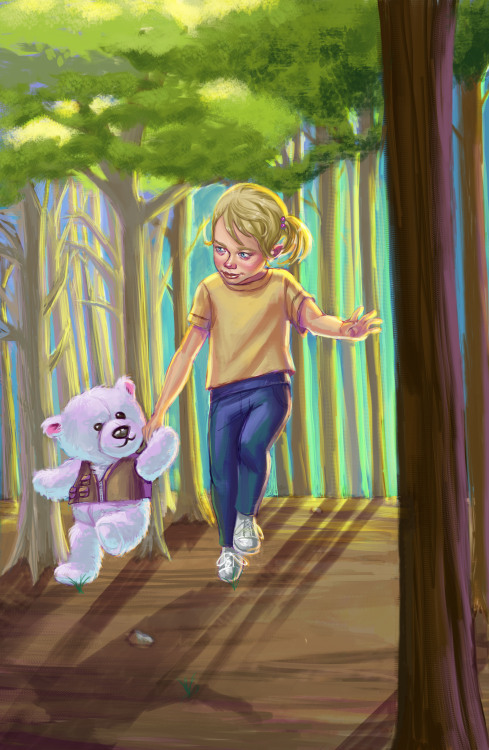 liquidxsin: I titled this one: A Little Girl and her Bear. Thank you very much for commissioning me 