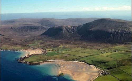 Aerial view of the Hoy Hills (Hoy, Orkney Islands).