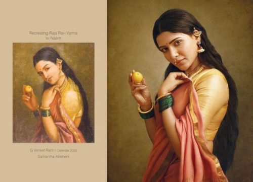 loveisyaariyan: South Indian Actresses Pose For Modern Day Recreation Of Raja Ravi Varma Paintings (
