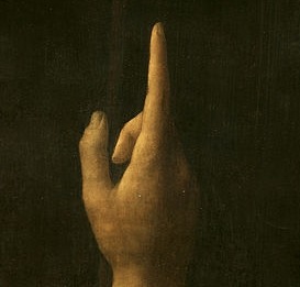 St John the Baptist, Leonardo da Vinci.The piece depicts St. John the Baptist in isolation. Through 